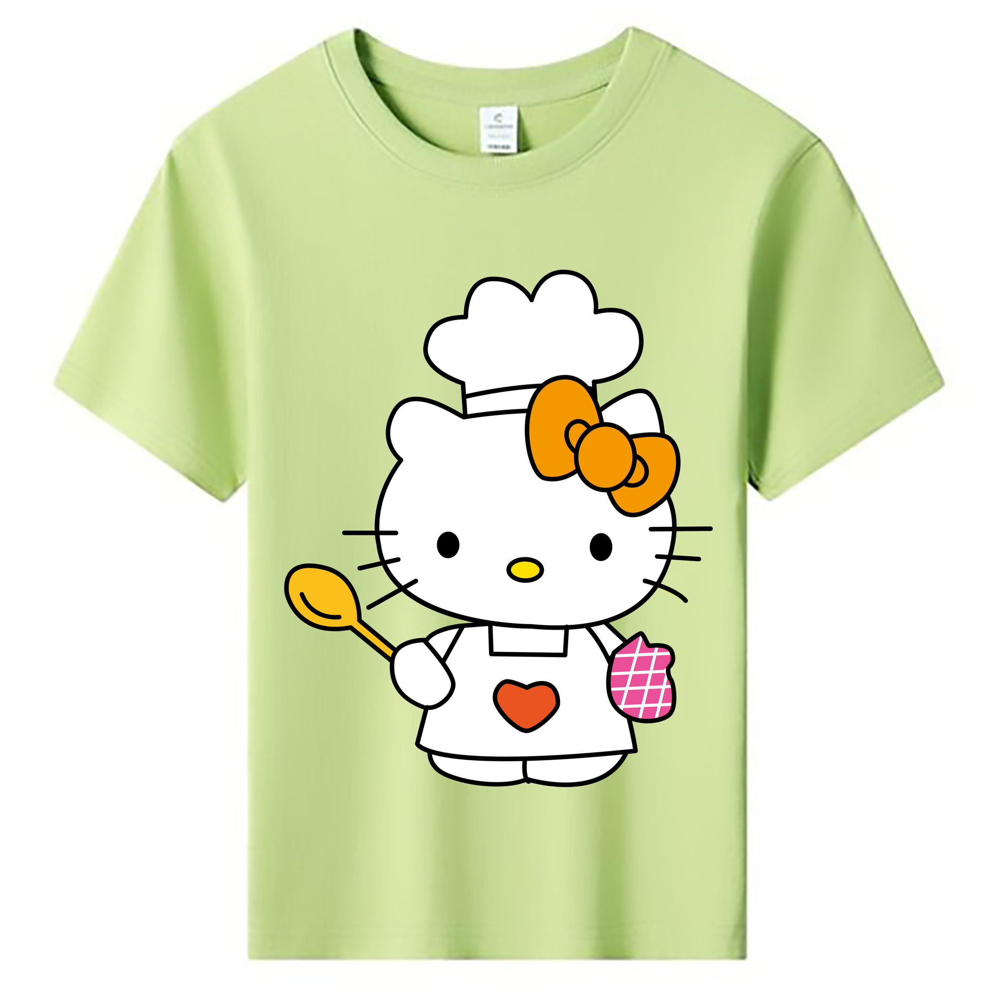 （画像用） Hello Kitty ハローキティ 綿100％キッズTシャツ（フロントプリント）